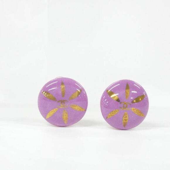 CHANEL Authentic Purple Earrings